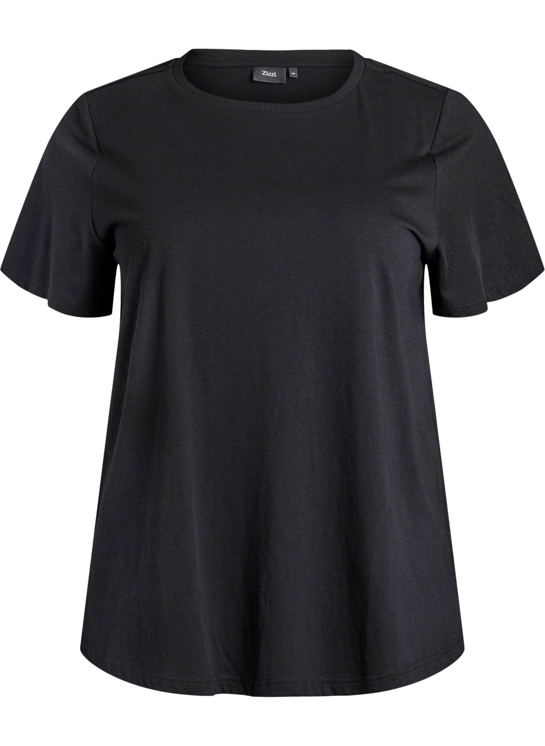 Basic cotton t-shirt with shoulder pads