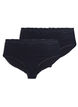 2-pack cotton briefs with lace, Black, Packshot image number 1