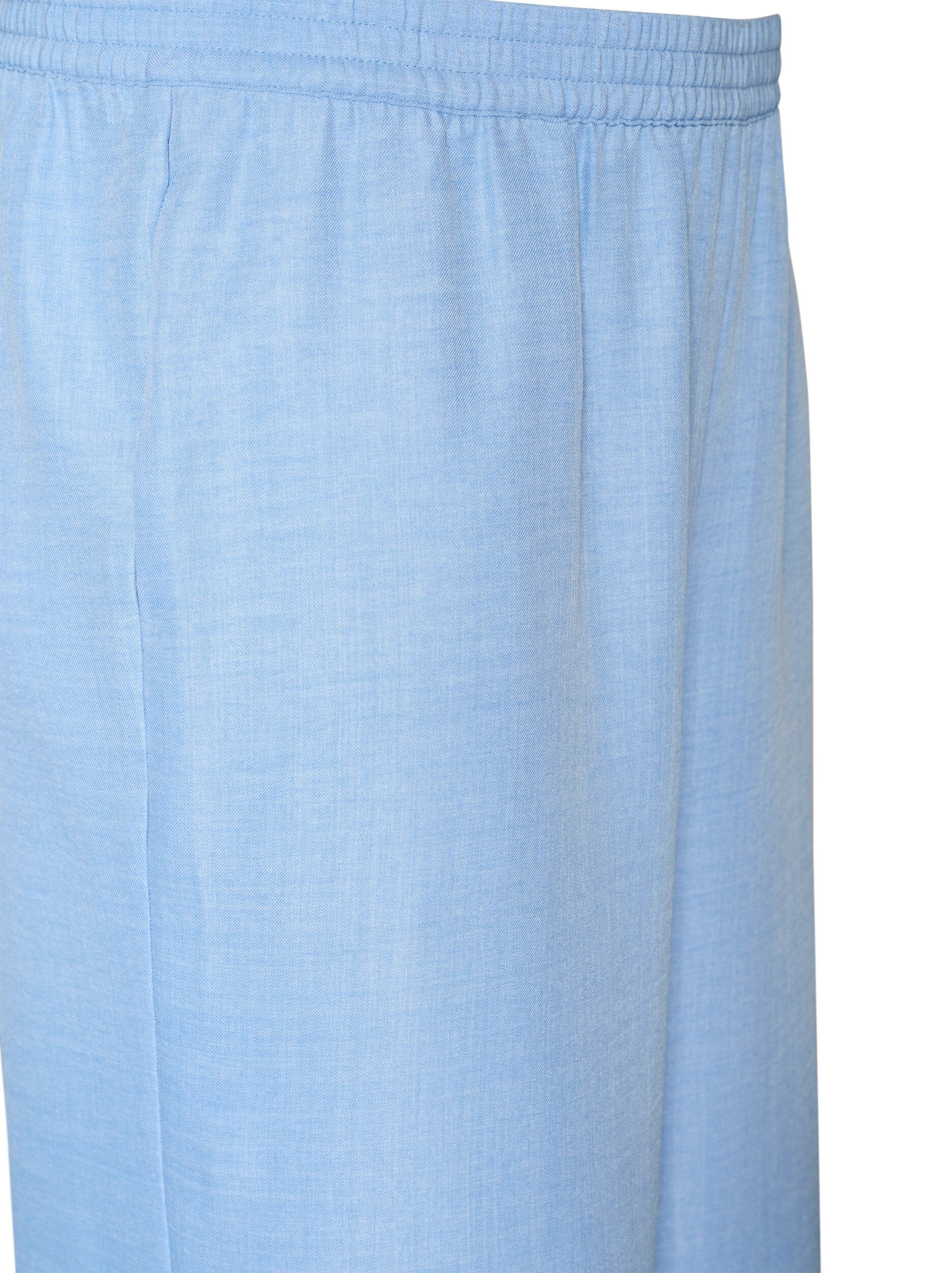 Zizzifashion Loose trousers with elasticated waistband and pockets, Light Blue, Packshot image number 2