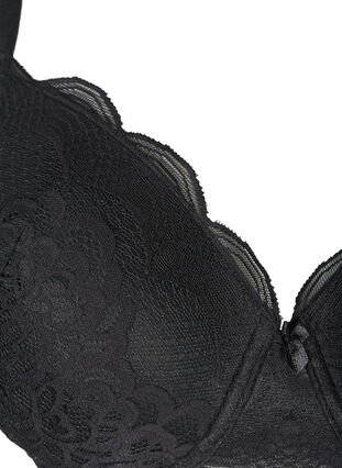 Lace Alma bra with underwiring, Black, Packshot image number 2
