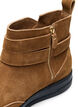Short wide fit boot in suede, Tobacco Brown, Packshot image number 4