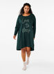 Long-sleeved nightgown in organic cotton, Green, Model image number 1