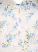 Floral satin blouse with puff sleeves, Off White Blue Fl., Packshot image number 2