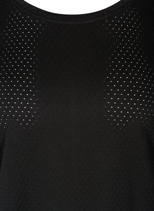 Short-sleeved textured t-shirt, Black, Packshot image number 2