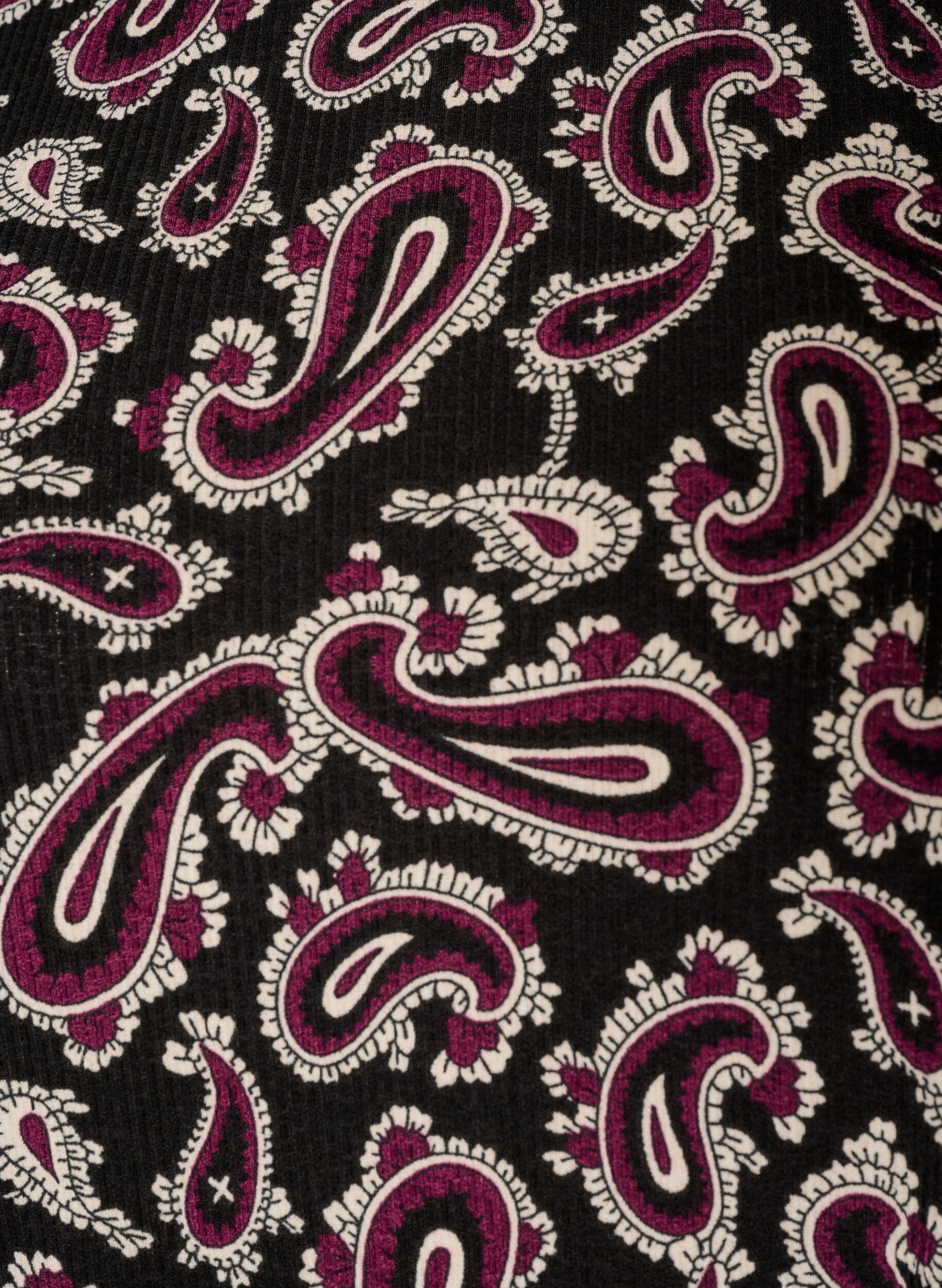 ZizzifashionBlouse with short sleeves and paisley print, Dark Bordeaux, Packshot image number 2