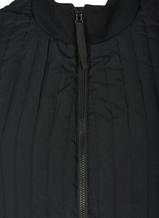 Short high neck vest with pockets, Black, Packshot image number 2
