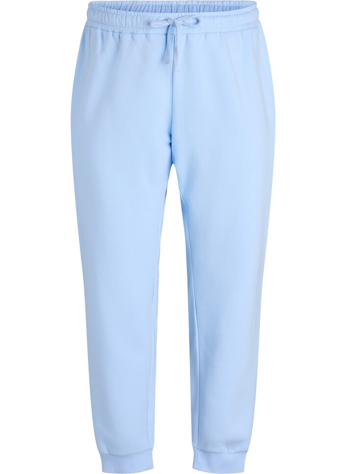 High-waisted joggers, Light Blue, Packshot image number 0