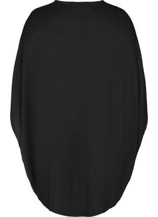 Plain textured dress, Black, Packshot image number 1