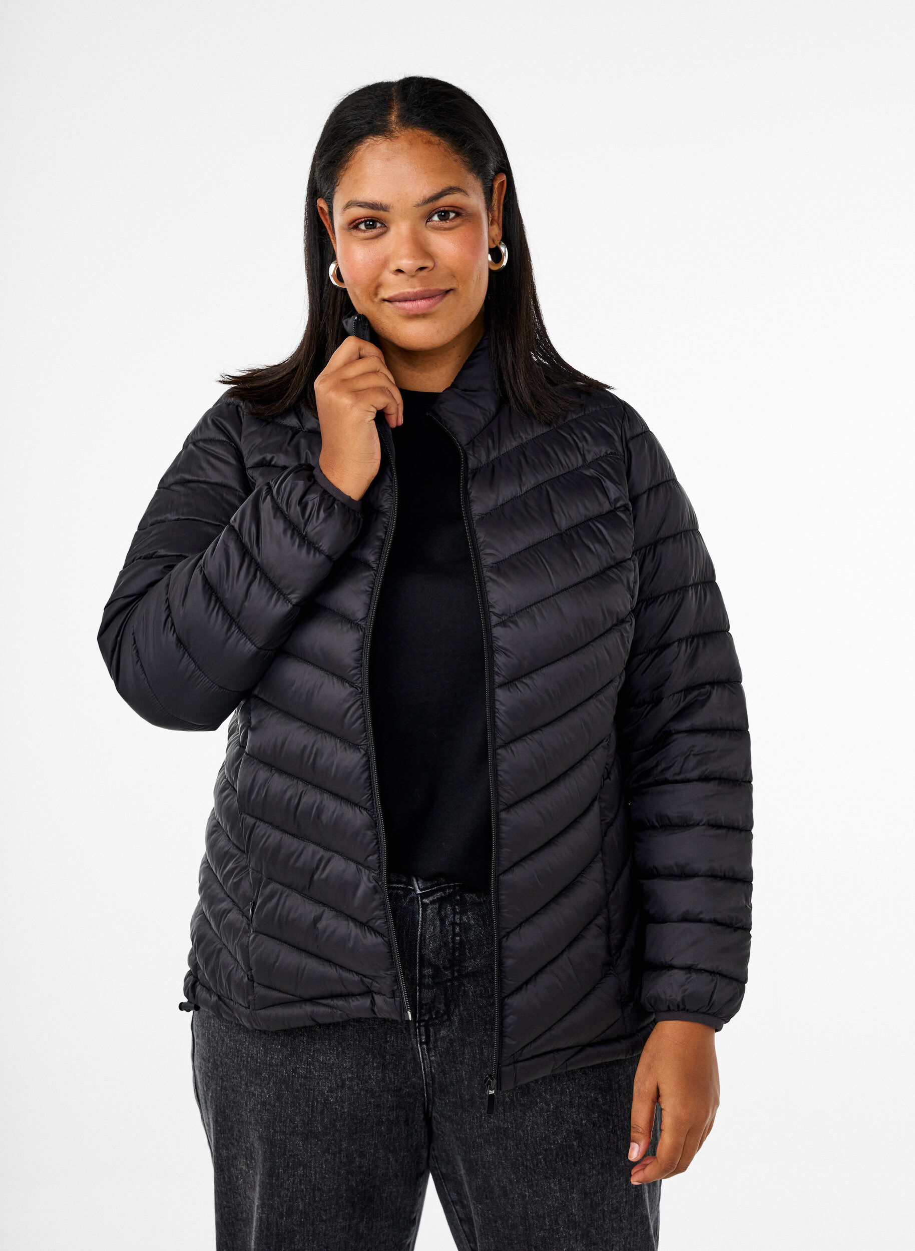 Lightweight jacket with pockets, Black, Model