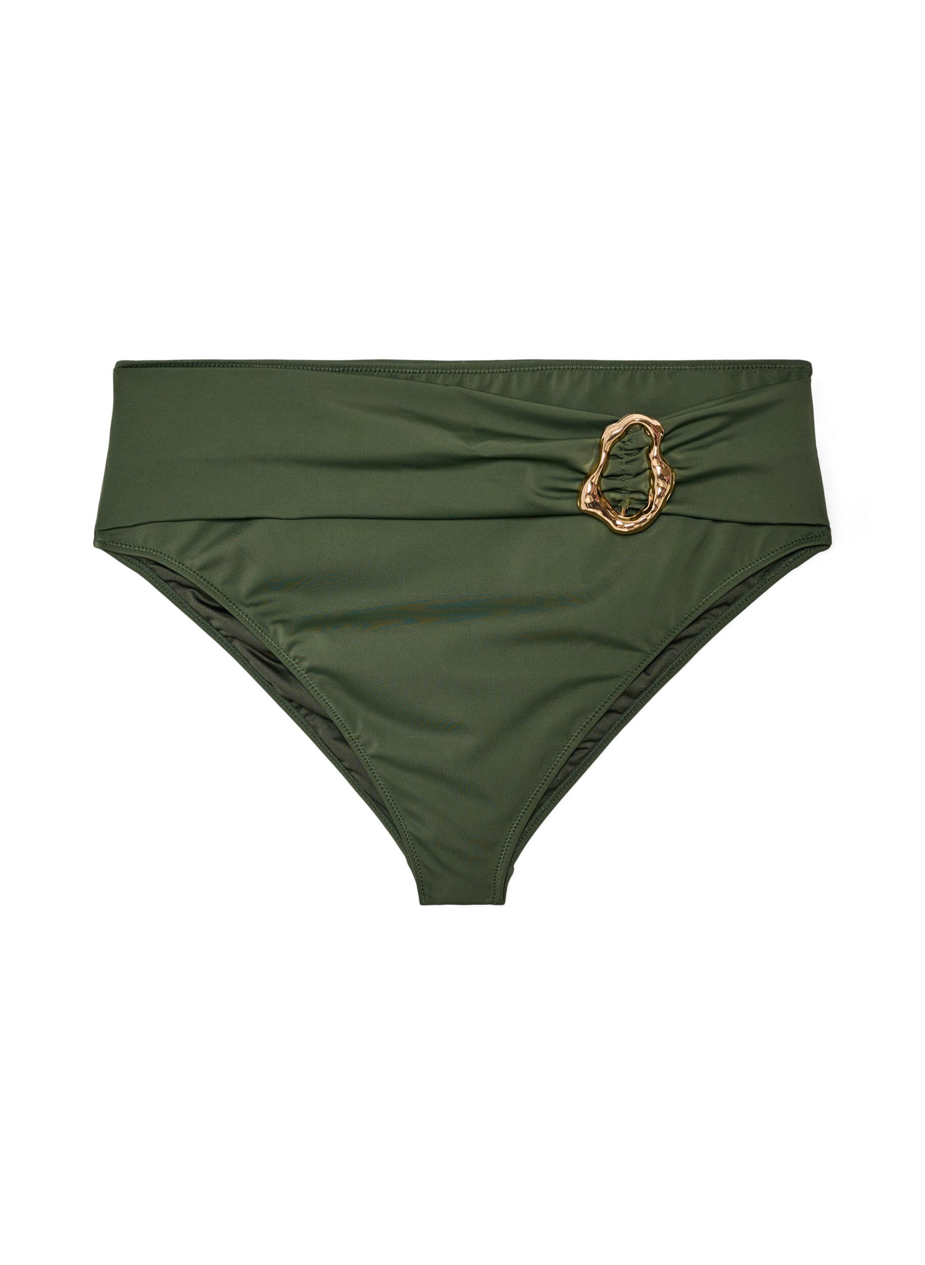 High-waisted Tai bikini briefs with gold detail