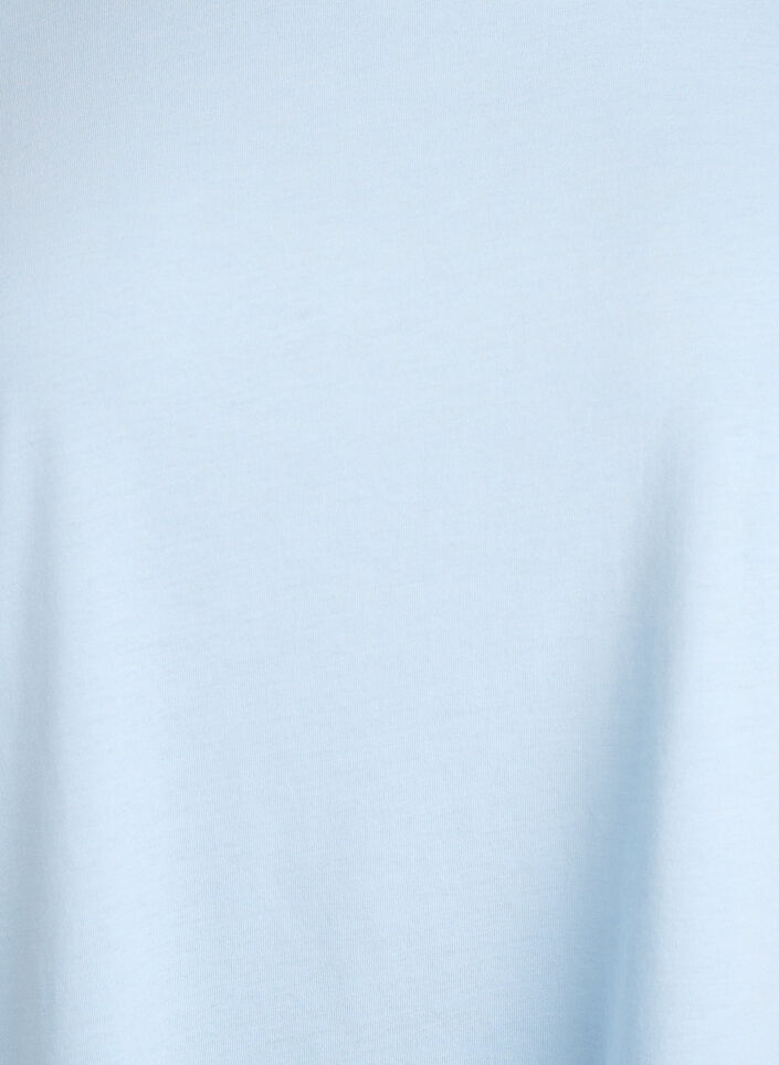 Short-sleeved cotton blend t-shirt, Light Blue, Packshot image number 2