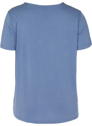 Short-sleeved t-shirt with round neckline, Bijou Blue, Packshot image number 1