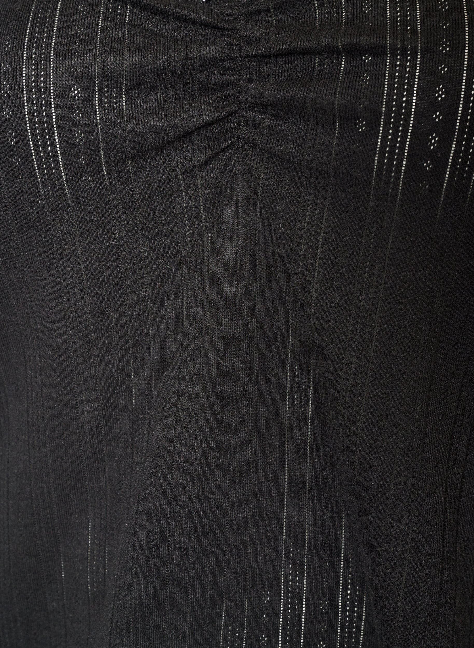 ZizzifashionNight top in organic cotton with eyelet embroidery, Black, Packshot image number 2