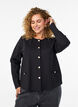 Cardigan with decorative buttons, Black, Model image number 0