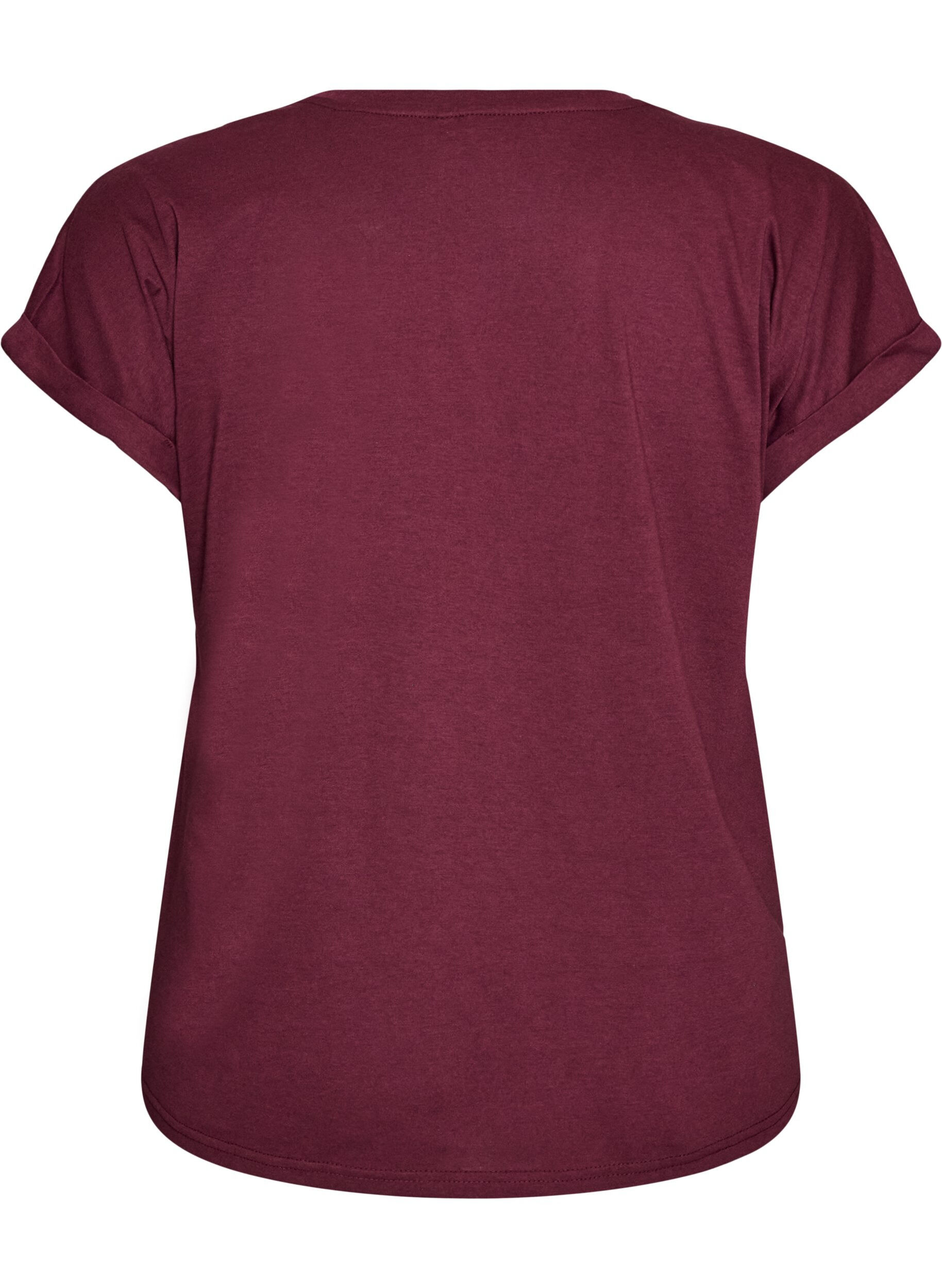 ZizzifashionShort sleeved cotton blend t-shirt, Red, Packshot image number 1