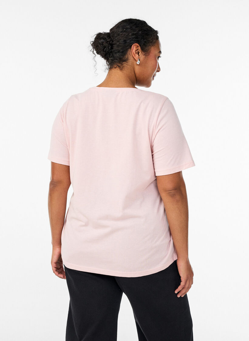 T-shirt with motif, Red, Model image number 2