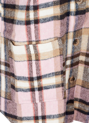 Checkered vest with large pockets, Pink check, Packshot image number 3
