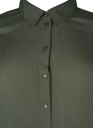 Long viscose shirt with long sleeves, Thyme, Packshot image number 2