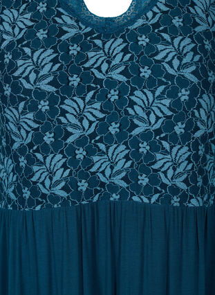 Lace top viscose nightgown, Reflecting Pond, Packshot image number 2