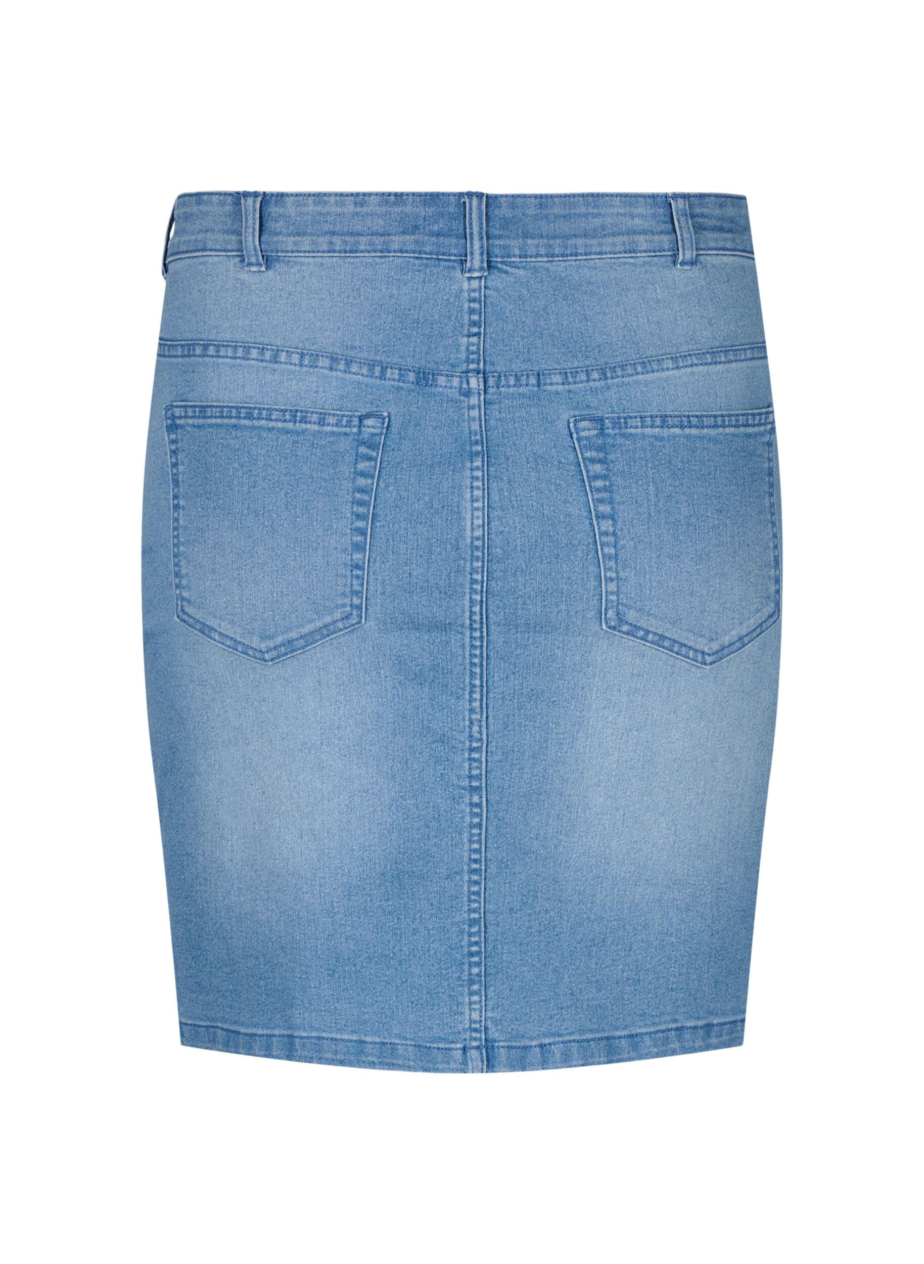 Zizzifashion FLASH - Tight-fitting denim skirt, Light Blue, Packshot image number 1