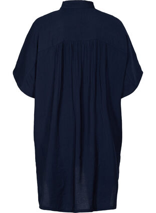 Loose viscose tunic with 2/4-length sleeves, Night Sky, Packshot image number 1
