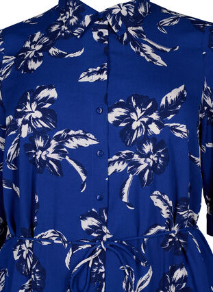 FLASH - Shirt dress with floral print, Navy Blazer Flower, Packshot image number 2