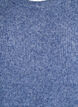 Melange knit blouse with round neck, Blue, Packshot image number 2