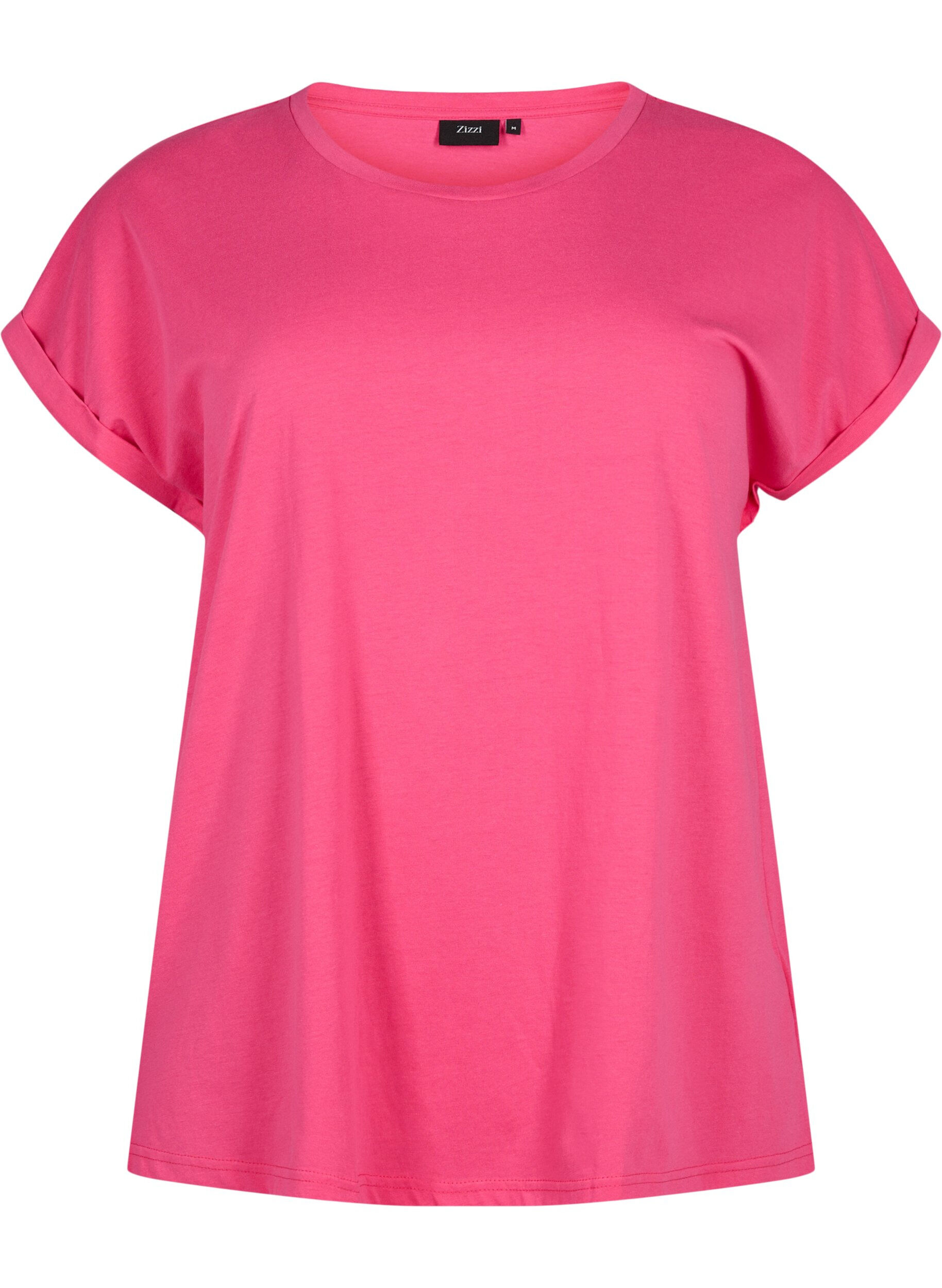 Zizzifashion Short sleeved cotton blend t-shirt, Pink, Packshot image number 0