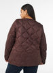 Quilted jacket with press studs and a round neck, Brown, Model image number 2