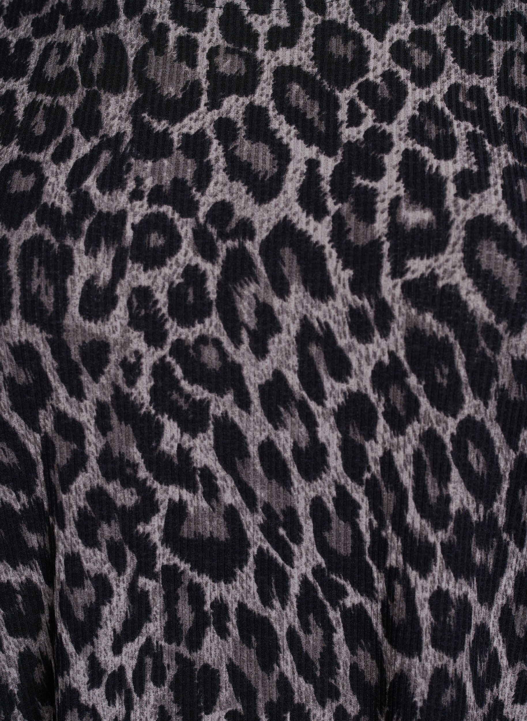 ZizzifashionBlouse with long sleeves and leopard print, Dark Grey, Packshot image number 2