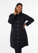 Shirt dress with decorative buttons, Black, Model image number 0