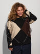 Knit with harlequin pattern, Black, Model image number 0