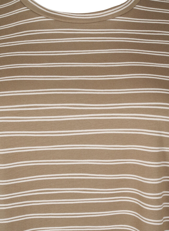 Striped T-shirt, Brown, Packshot image number 2