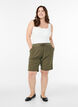 Loose cotton shorts with pockets, Green, Model image number 1