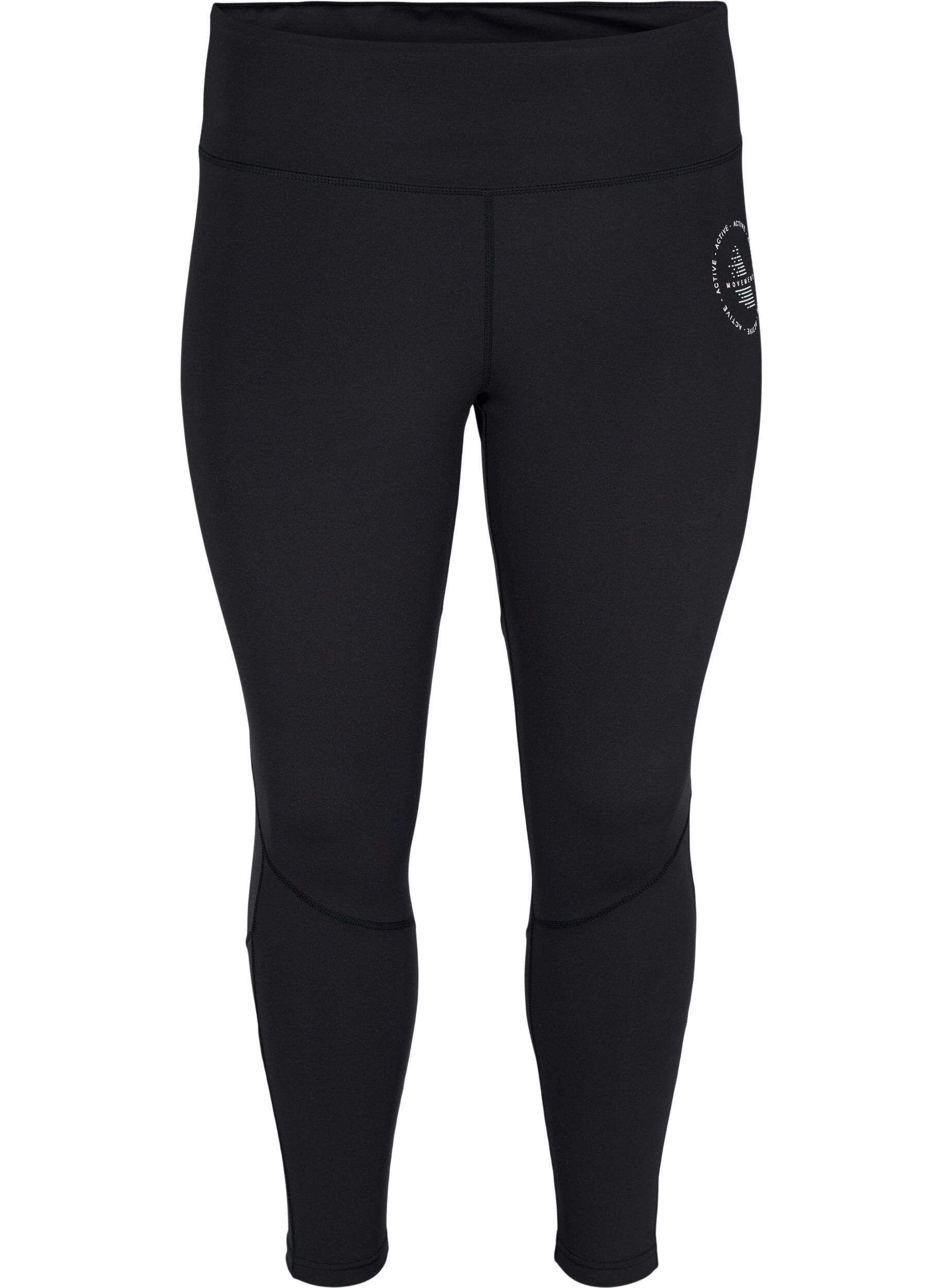 Zizzifashion Solid-coloured gym leggings, Black, Packshot image number 0