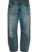 Barrel fit jeans with a distressed wash, Blue, Packshot image number 0