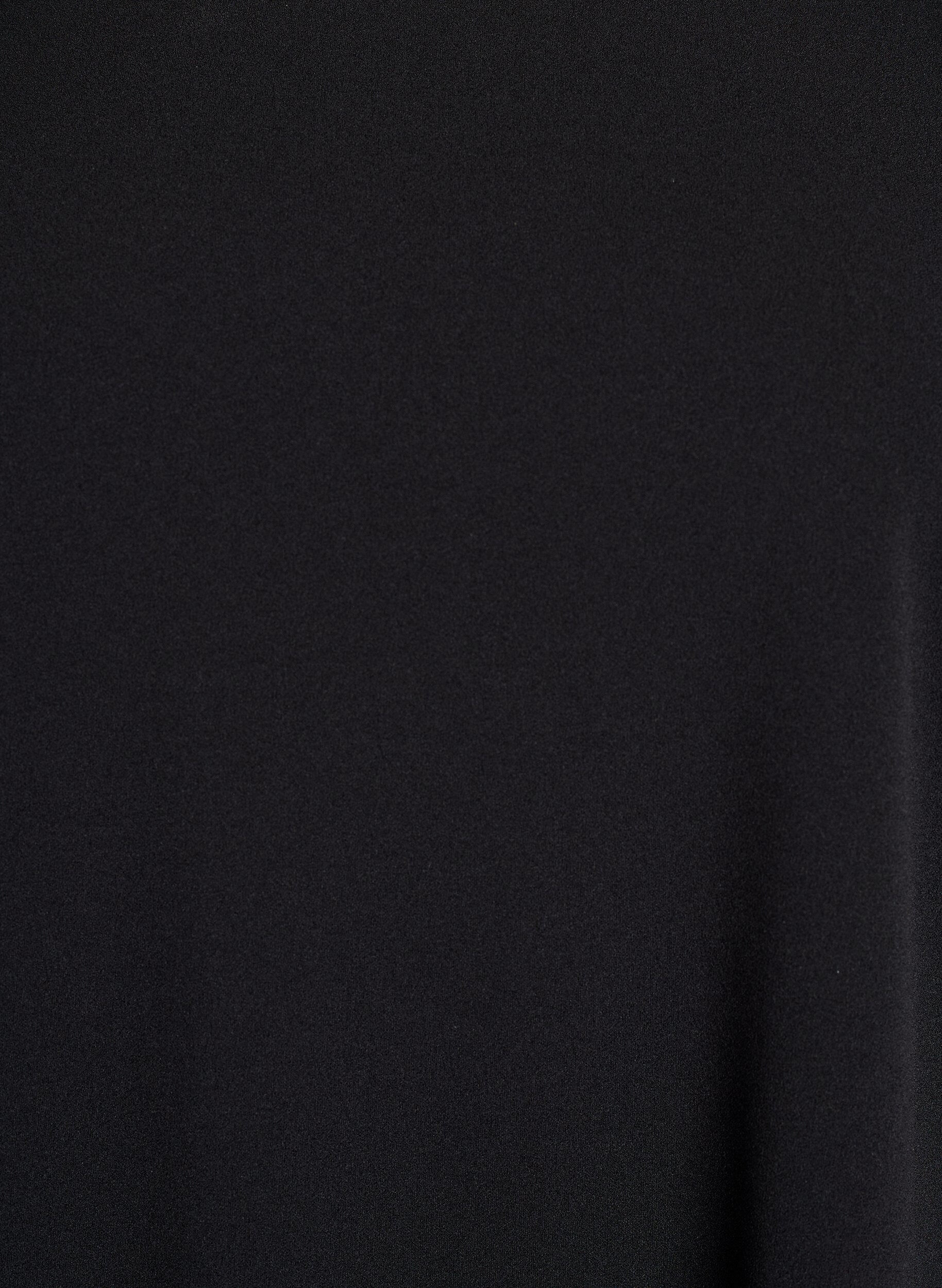 ZizzifashionShort A-line dress with 3/4 sleeves, Black, Packshot image number 2
