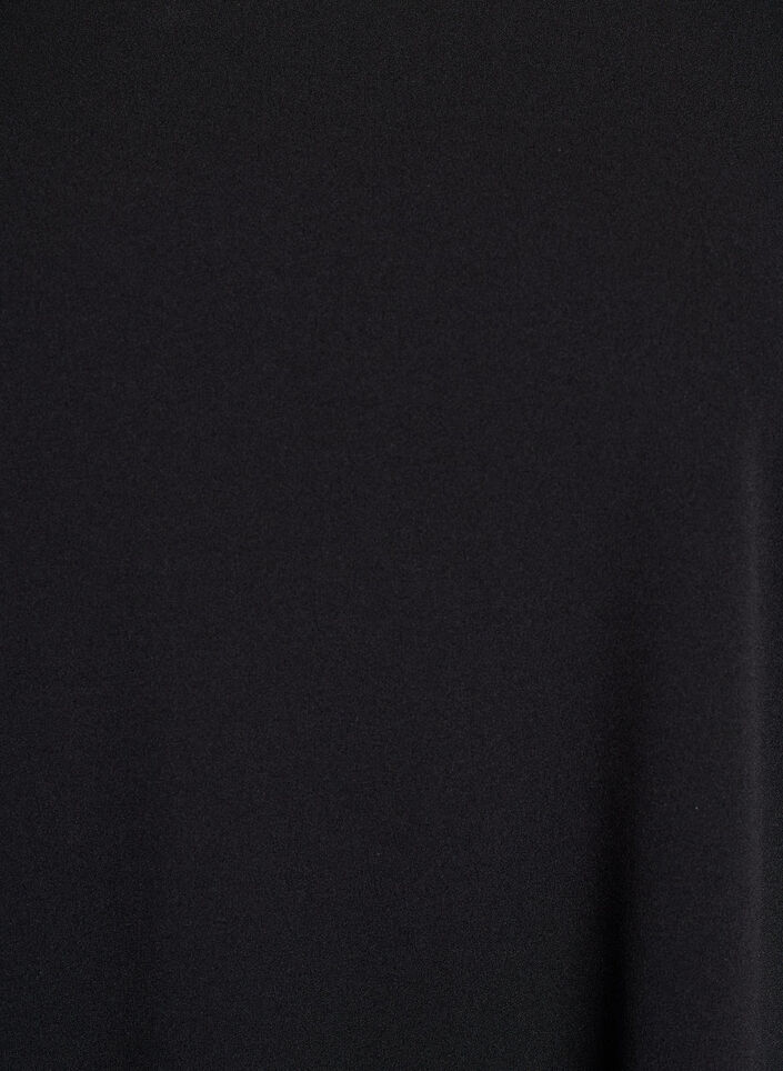 Short A-line dress with 3/4 sleeves, Black, Packshot image number 2