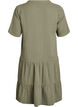 Short A-line dress in cotton muslin, Green, Packshot image number 1
