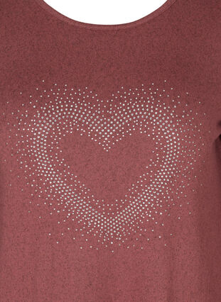 Long-sleeved blouse, Wild Ginger w. Heart, Packshot image number 2