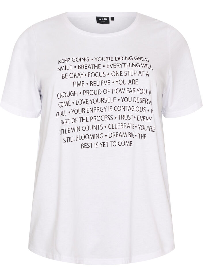T-shirt with motif, White, Packshot image number 0