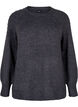 Knitted jumper with beads, Dark Grey Melange, Packshot image number 0