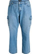 Loose fit cargo jeans with high waist, Light Blue, Packshot image number 0