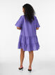 Textured A-line dress, Purple, Model image number 2