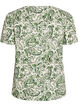 Short sleeve viscose blouse with print, Green, Packshot image number 1