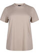 Basic cotton T-shirt with round neck, Beige, Packshot image number 0