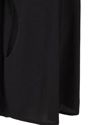 Short-sleeved tunic in cotton, Black, Packshot image number 3
