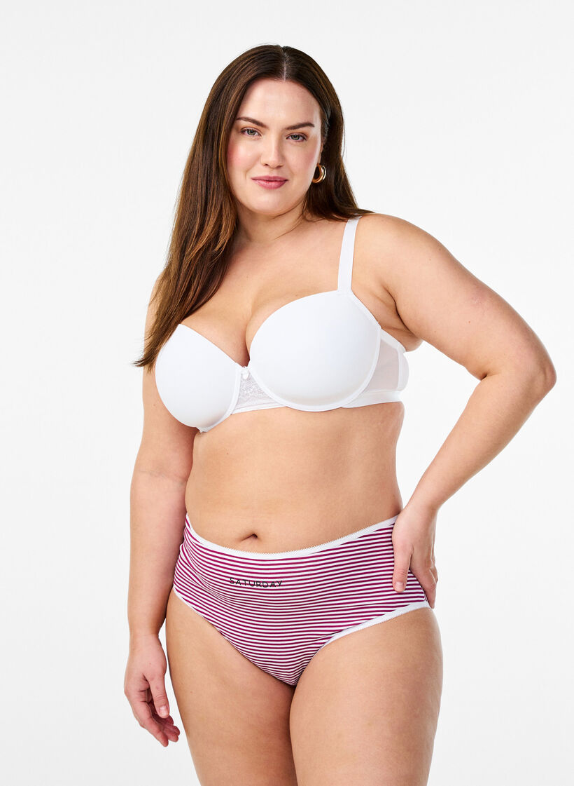7-pack of panties with a regular waist, Blue, Model image number 0