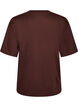 T-shirt with rhinestones and round neck, Brown, Packshot image number 1