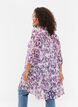 Tunic with floral print and lurex, Beige/Purple Flower, Model image number 1